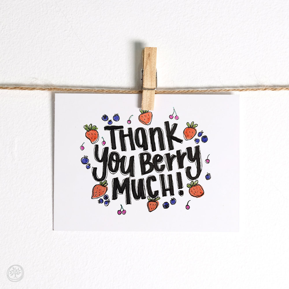 Thank You Berry Much Notecard Pack